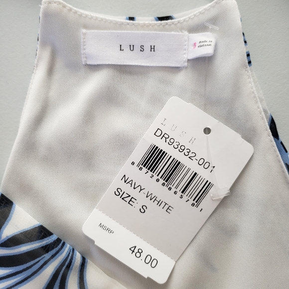 NEW- LUSH Blue Floral Surplice Maxi Dress - Picture 4 of 6